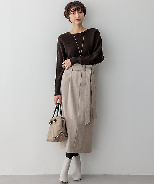 洗える】ラメウール ドルマンスリーブ ニット（KRWSCW0557