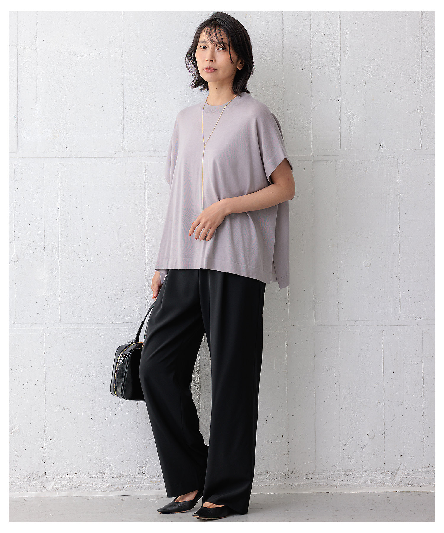 洗える】コンパクトウール ポンチョ（KRWWCA0359） | 23区 L