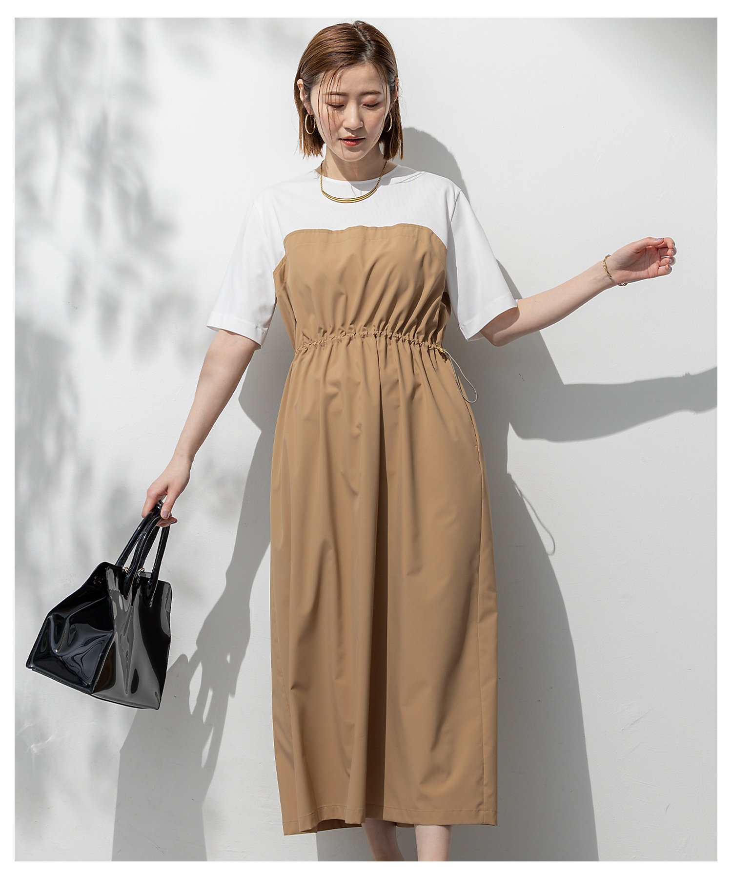 撥水加工／洗える】ビスチェデザイン マルチワンピース