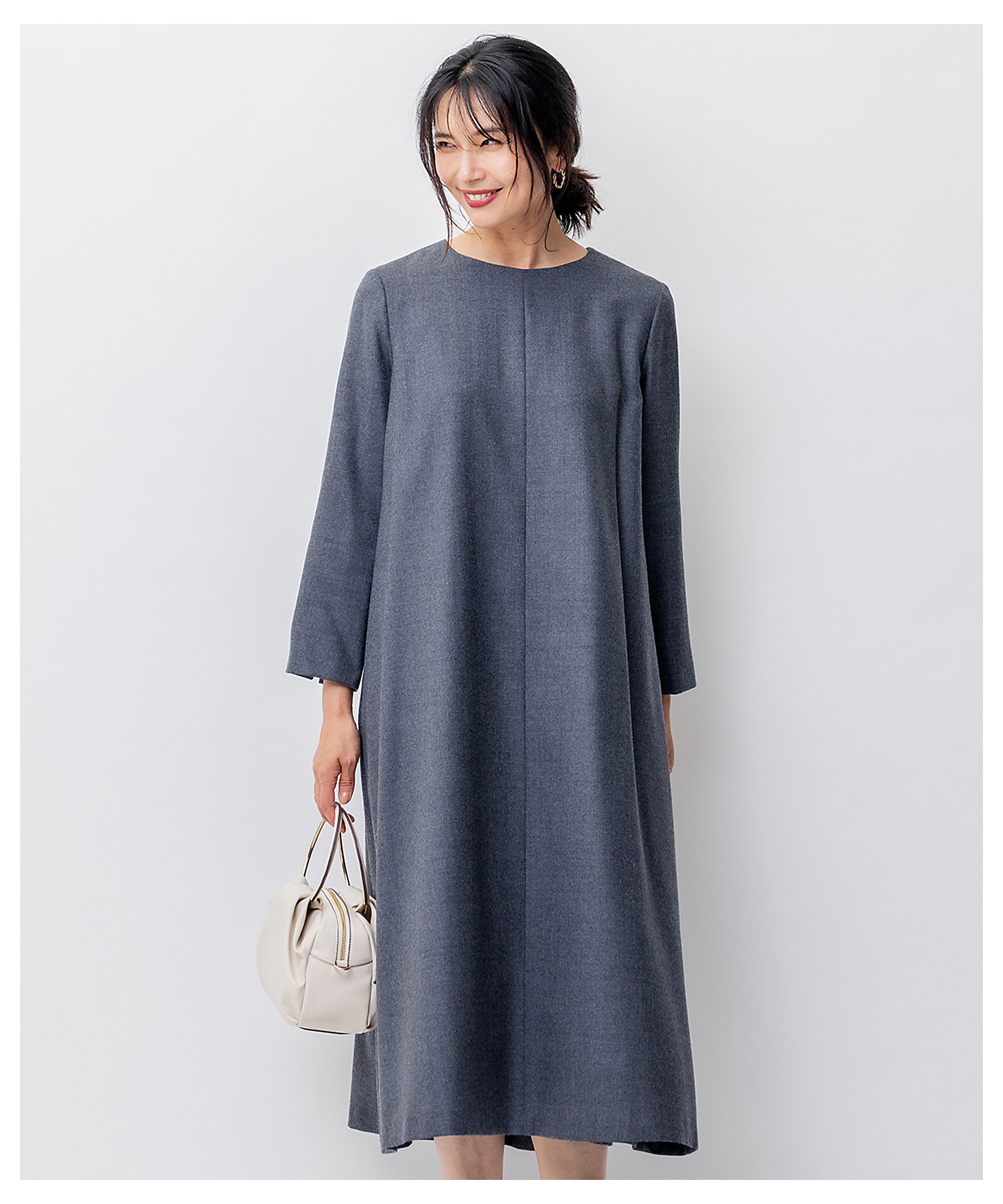 ウールジョーゼット Aライン ワンピース（OPWWSW0411