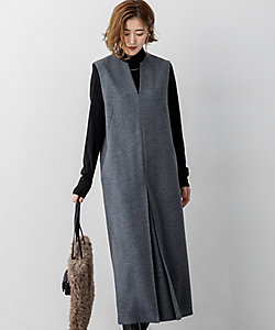 シルクネップツイード ジャンパースカート（OPWWSW0510