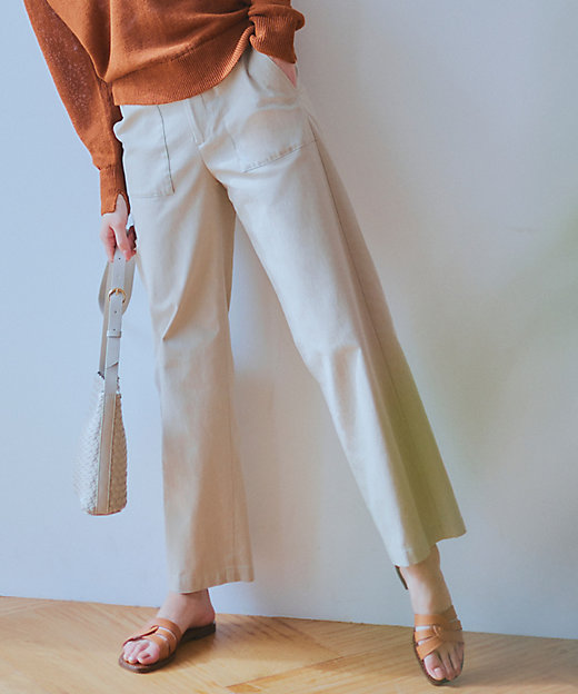 Oggi4月号掲載／洗える】スラブツイルストレッチ ベイカー パンツ