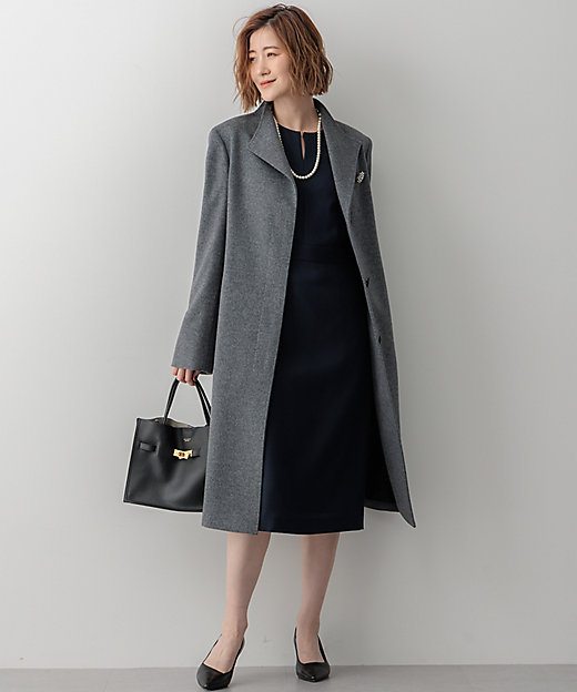 ウールカシミヤビーバー スタンドカラー コート（SCWSCW0504