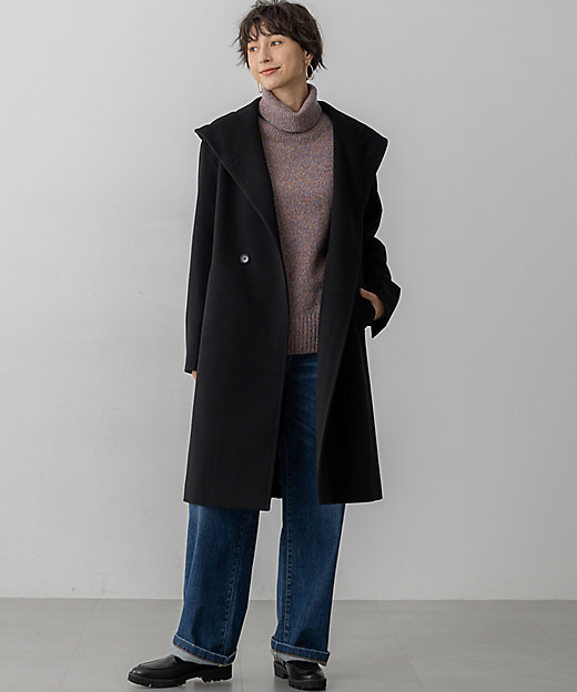 ウールカシミヤビーバー フーデット コート（SCWSGW0853