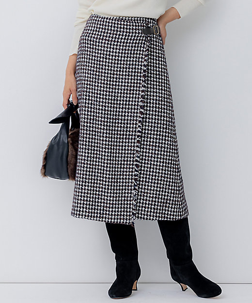 チェックツイード ラップ風 スカート（SKWSSW0509） | 23区