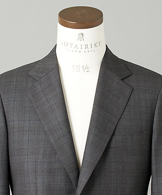 Loro Piana Fabric】365 通年スーツ（グレーー×格子