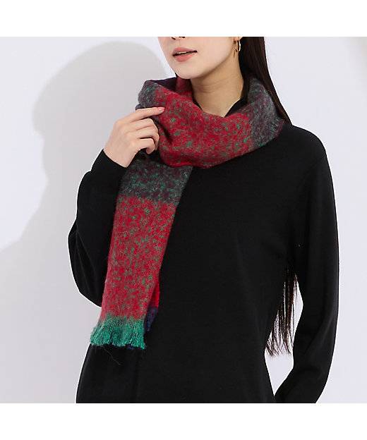 フランス製チェックストール（50166506） | Liliane Burty