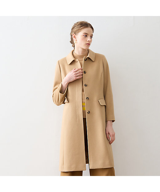 S・Mサイズ】イタリア製素材 ピュアカシミヤステンカラーコート