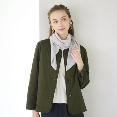 中綿ノーカラージャケット（73106505） | Liliane Burty Eclat