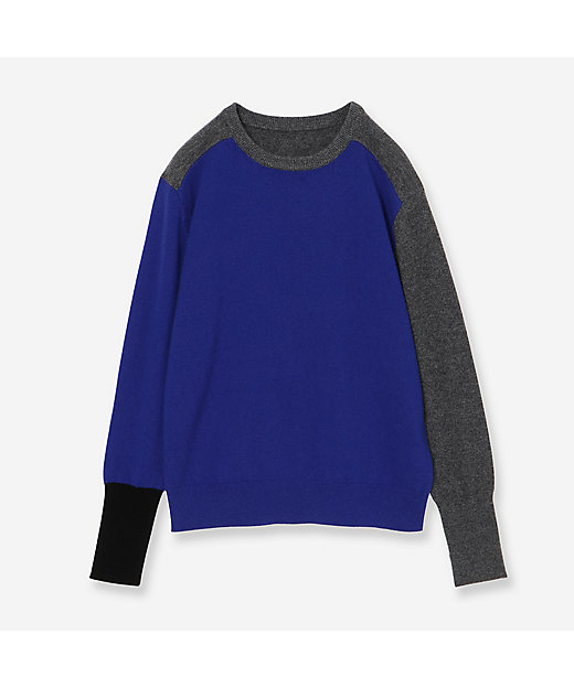 カシミヤ100％】カラーブロックニット（81136555） | R-ISM