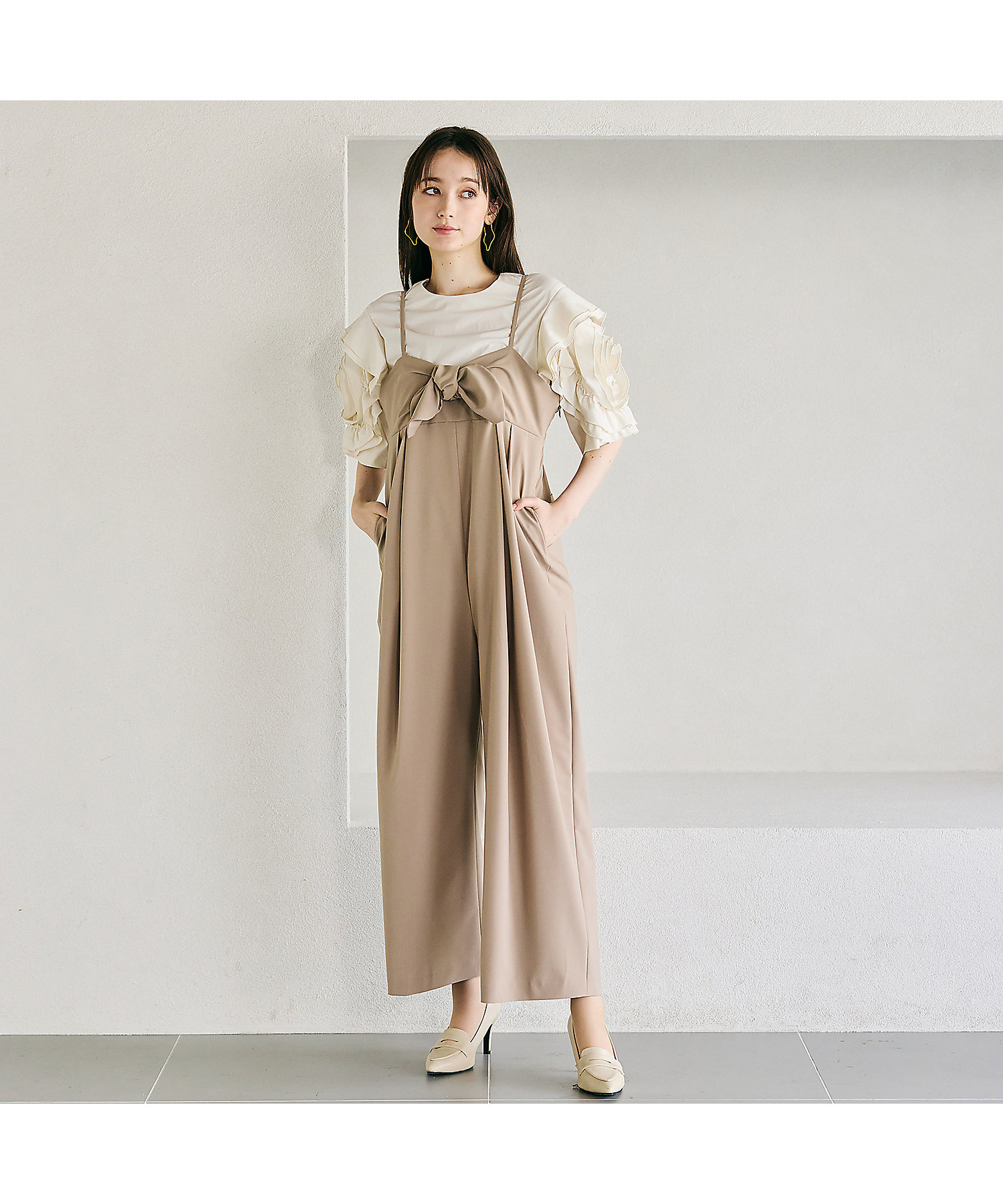 胸元リボンサロペット（83055504） | Rose Tiara (Women