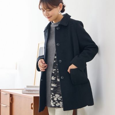 ステンカラーシャギーコート（12086531） | LOBJIE (Women