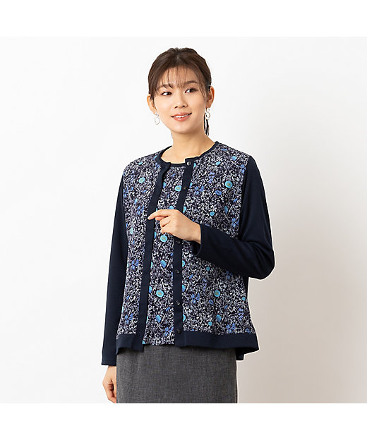 洗える・アンサンブル可能・日本製】リバティプリント カーディガン
