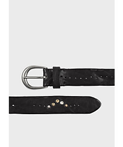 カラーステッチ エンボスロゴ ベルト