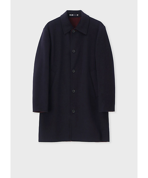 ウールビーバー ダブルフェイス ステンカラーコート