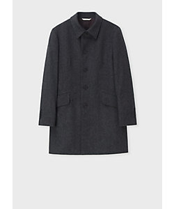 ウールブレンド ワイドシルエット ステンカラーコート