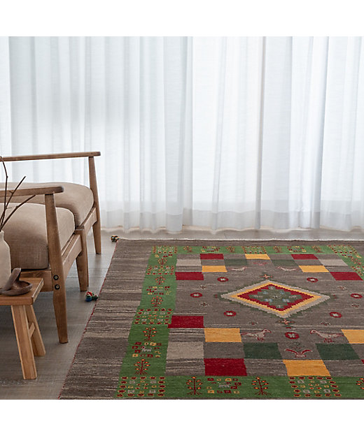 ☆ペルシャ手織り リーズバフトギャッベ ラグMサイズ 2 | 三越伊勢丹