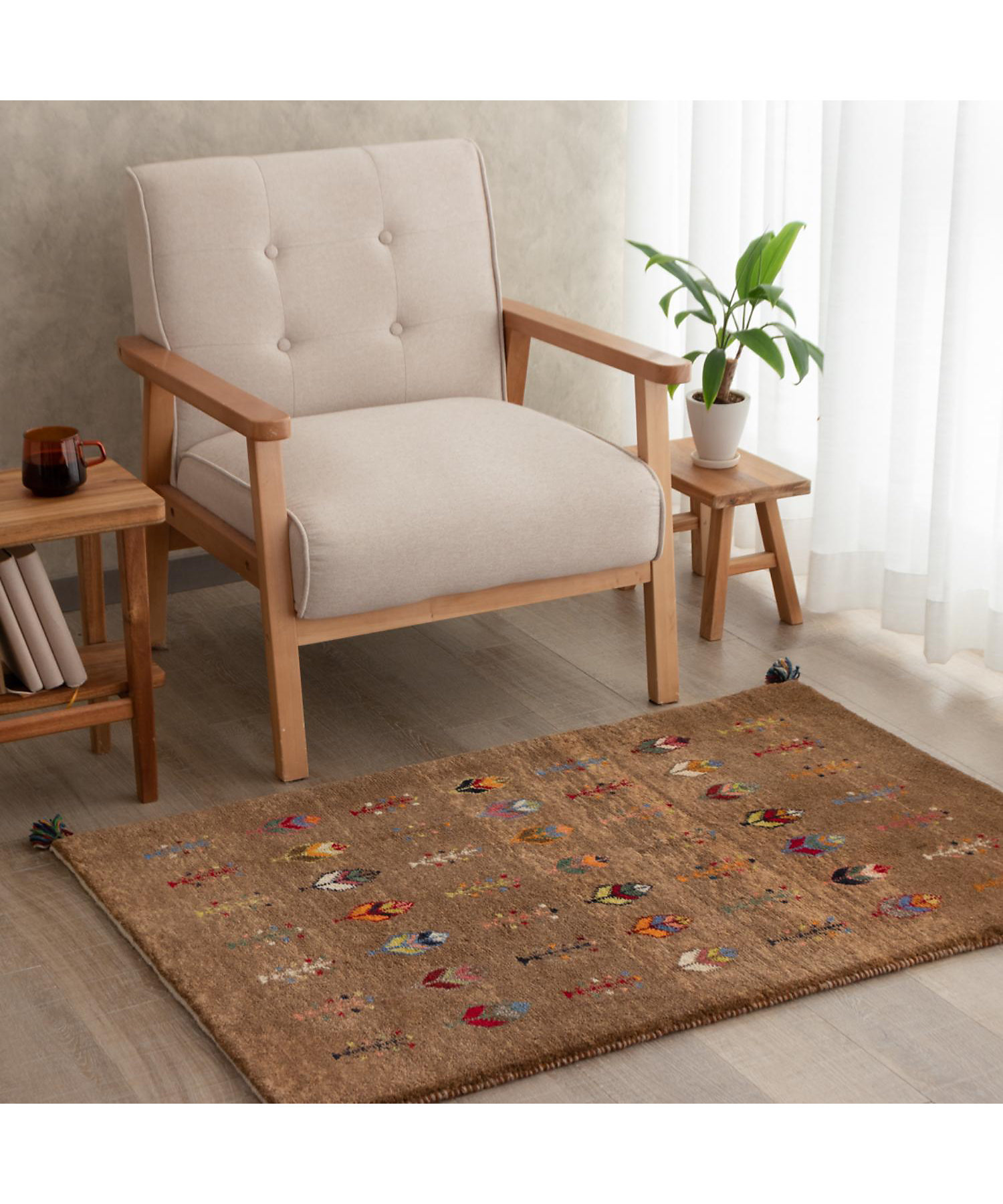 ☆ペルシャ手織りギャッベ 玄関マットLサイズ 8 | 三越伊勢丹