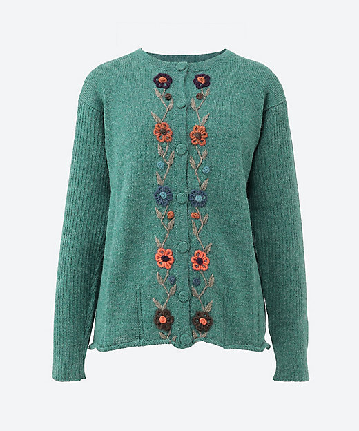 ☆アルパカ花モチーフカーディガン | アルパカハウス(Women/大きい