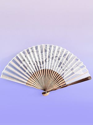 素（shiro）の扇子7寸 切りえ［紫陽花］ | アトリエ・Kinami