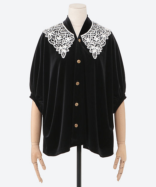 レース襟付きベロアカットソー JP―T007―051 | JUNYA WATANABE