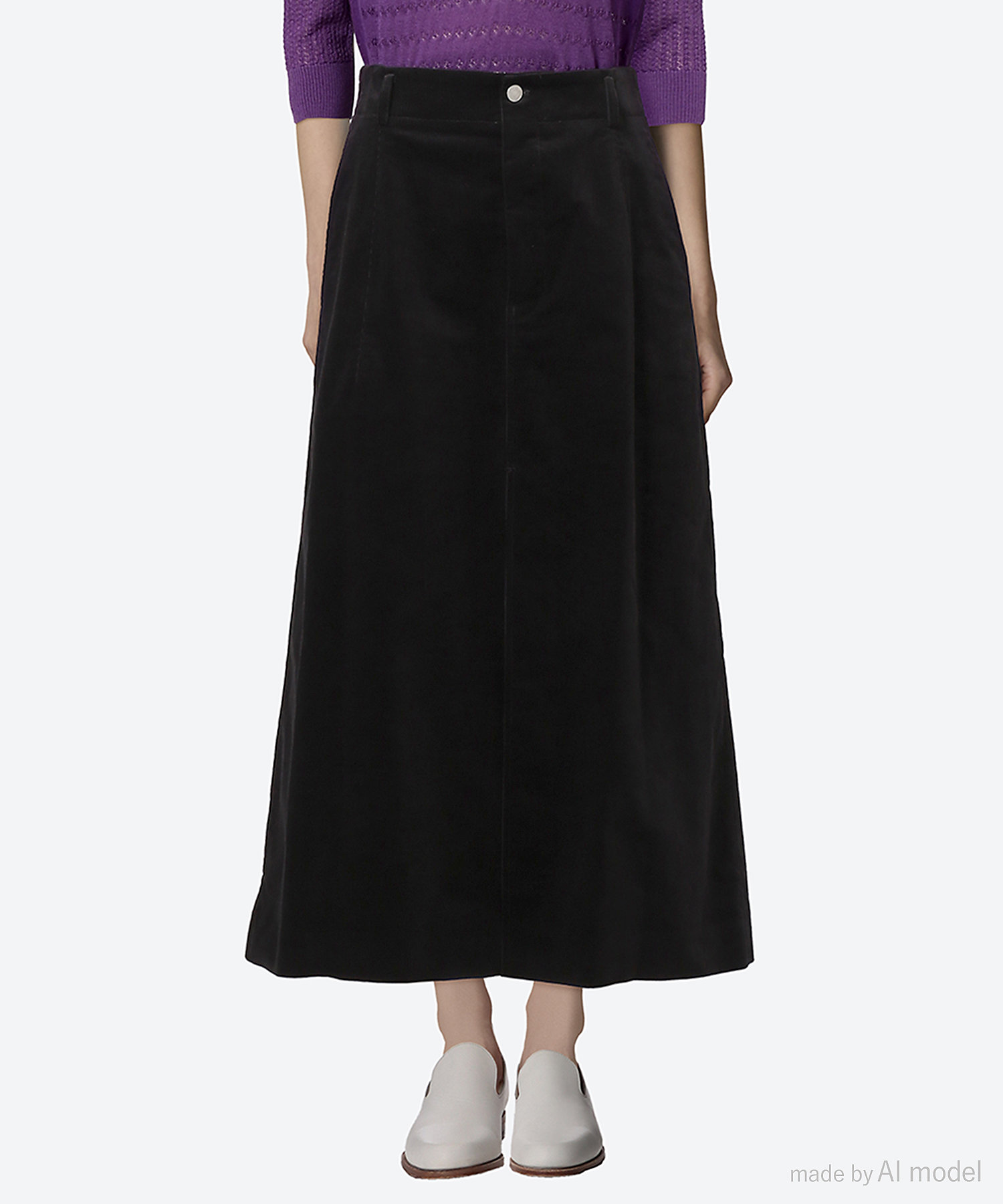 コーデュロイストレッチバックポケットスカート 7924－2