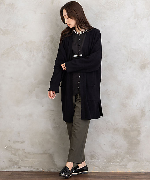 着流しリブロングカーディガン 33ー50ー1291 | sab street my