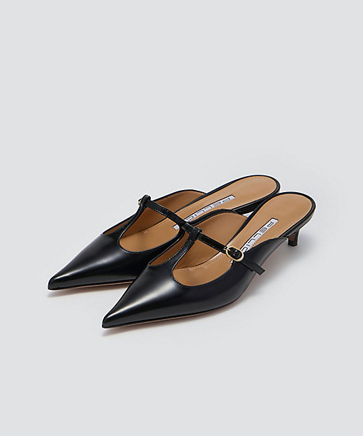 新品 PELILCO CUORE 90 SC レザーパンプス 38.5 CUORE Tストラップ