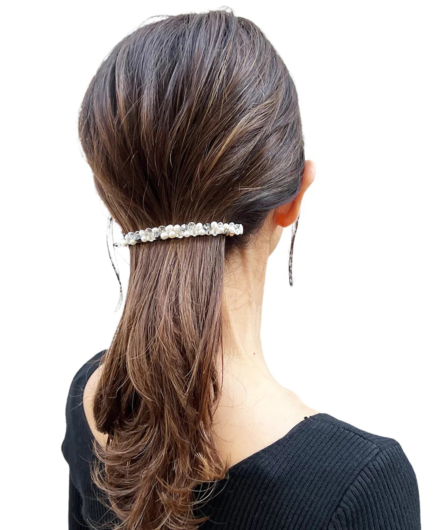 コレットマルーフ パールソサイエティ10cmバレッタ 21LS