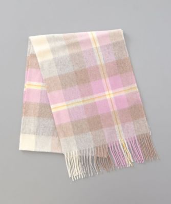 カシミヤ100％チェックマフラー 2AQ 61004 | Aquascutum