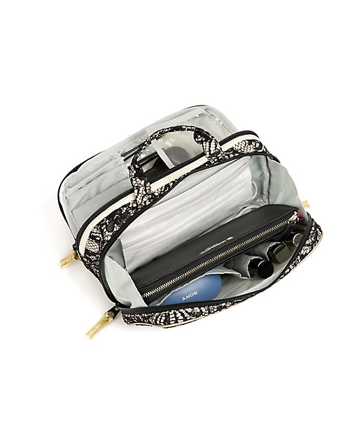 クラシック・モノトーン 大きめサイズのスロープシェイプ・ポーチ