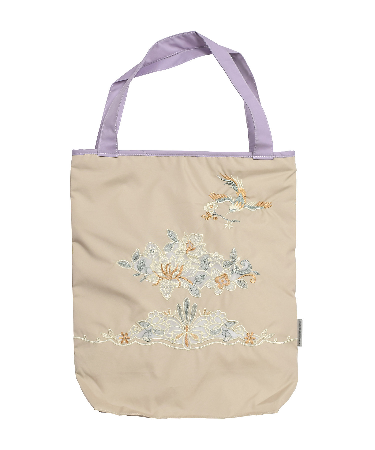 ☆【産直】花鳥オーガンジーカットワーク刺繍 トートバッグ | 京都