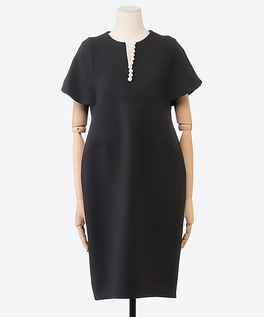 フレアスリーブパールスリットラインドレス YCD－923－866