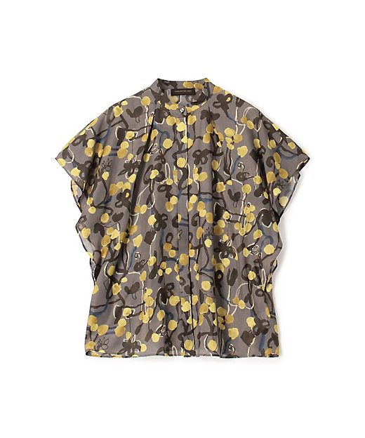 フラワープリント フレアタックスリーブブラウス | maison