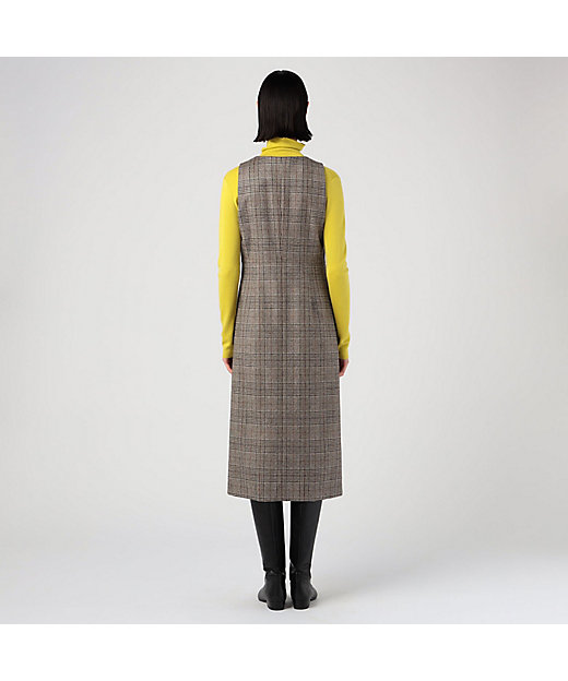 シックグレンチェック カシュクールジャンパースカート | maison