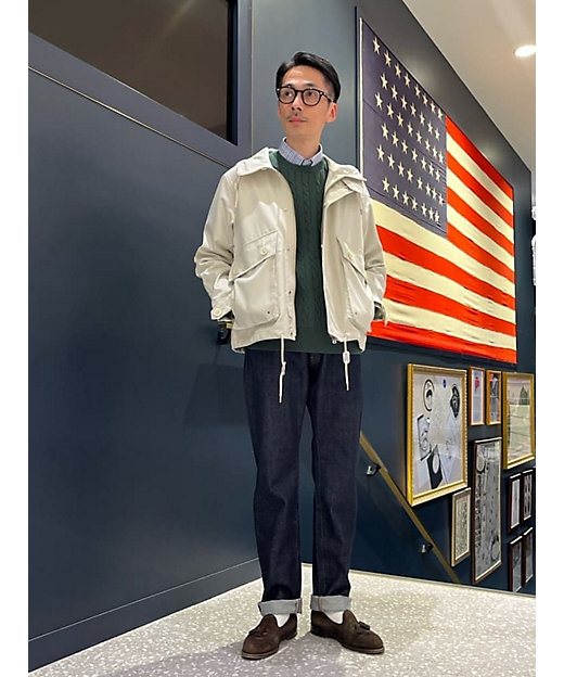 コットンブレンド フーデッド ウィンドブレーカー | Brooks Brothers