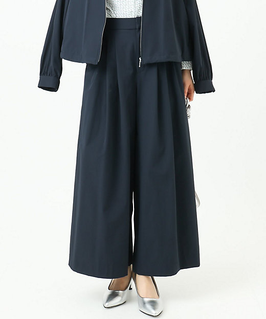 小さいサイズ】ストレッチ3タックワイドパンツ／洗える | MK MICHEL