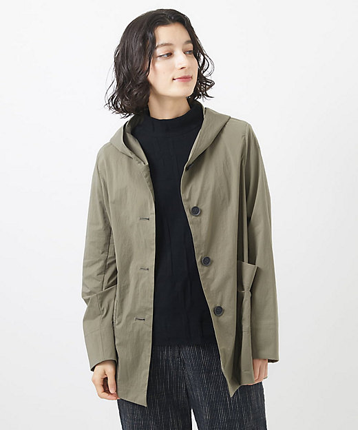 ナイロンストレッチフード付きコート | GIANNI LO GIUDICE(Women