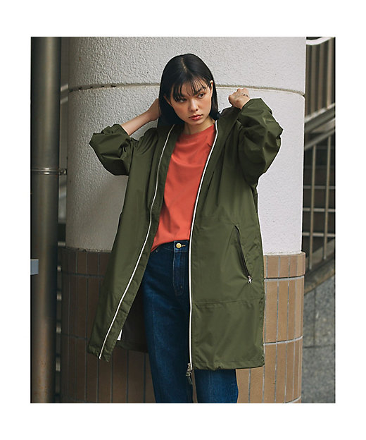 MTD 防水 透湿 撥水ジップ レインパック ポケッタブルフーデッド