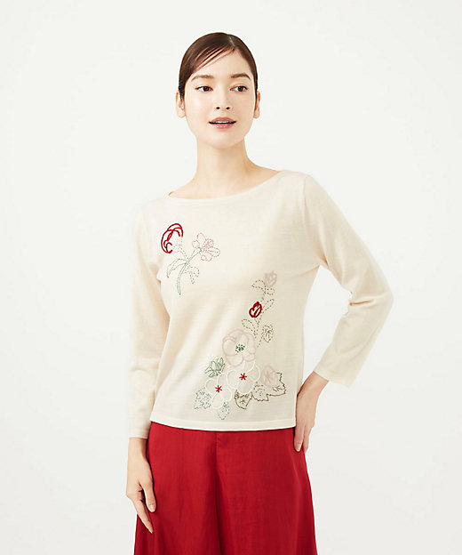 ステッチフラワー刺繍プルオーバー | Sybilla (Women)/シビラ | 三越