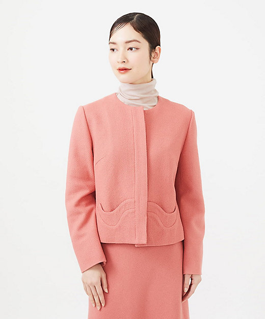 ピンクツイードノーカラージャケット | Sybilla (Women)/シビラ | 三越