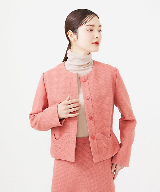 ピンクツイードノーカラージャケット | Sybilla (Women)/シビラ | 三越