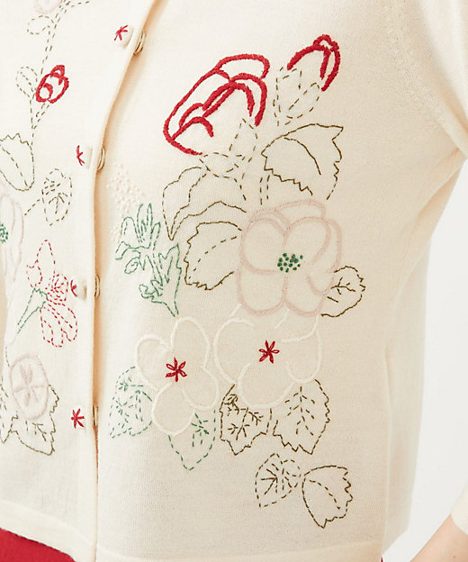 ステッチフラワー刺繍カーディガン | Sybilla (Women)/シビラ | 三越