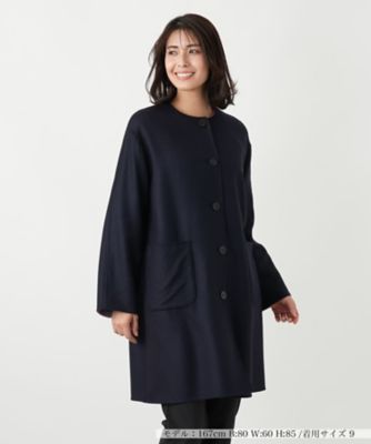 リバーシブルノーカラーコート【Leilian WHITE LABEL