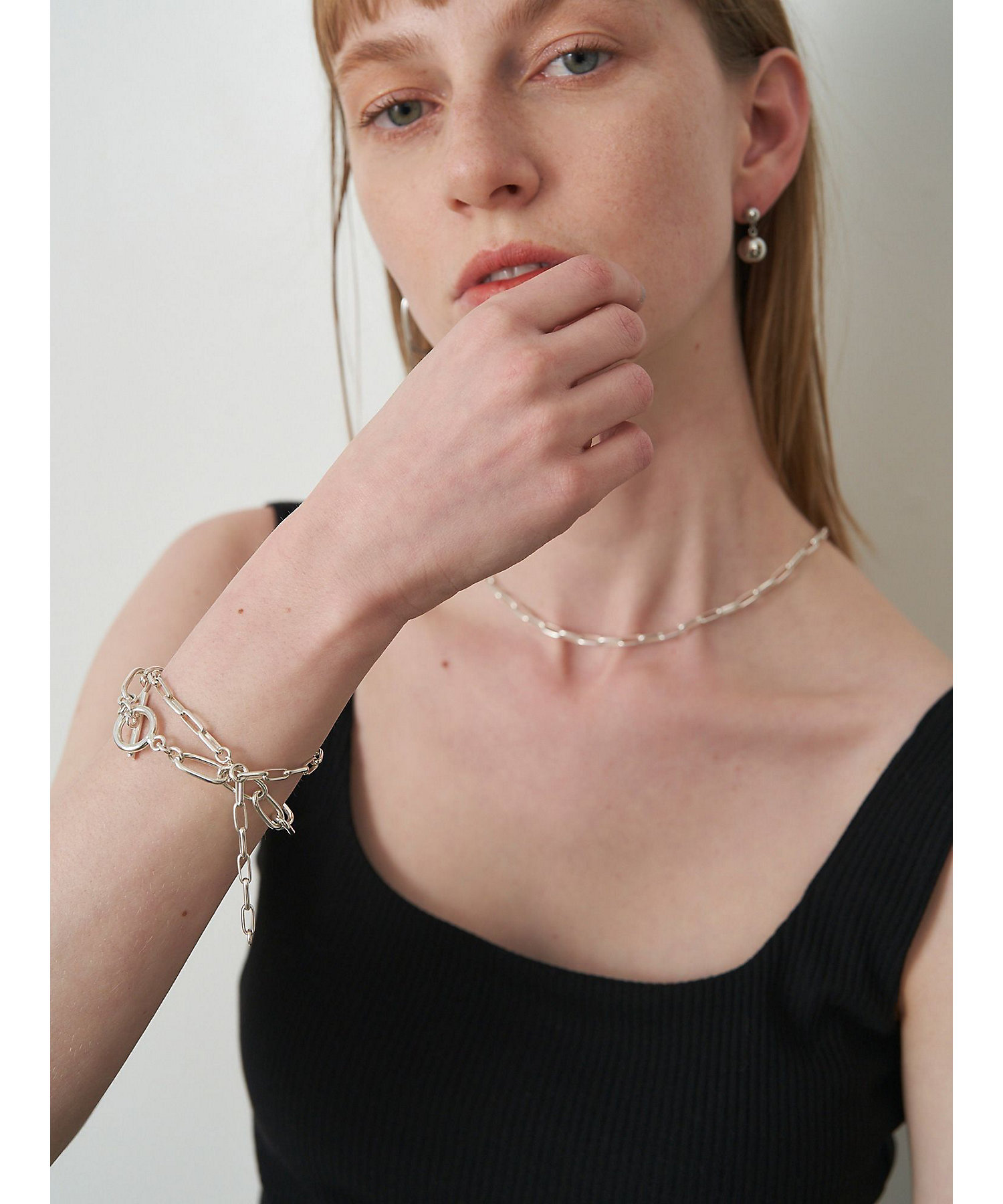 SILVER925 OVAL CHAIN BRACELET | ELENDEEK