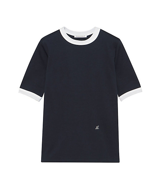 Tシャツ BIーCOLOR TRIM CREW NECK TEE