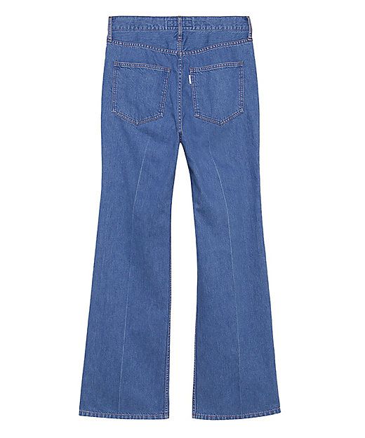CENTER CREASE FLARE PANTS DENIM