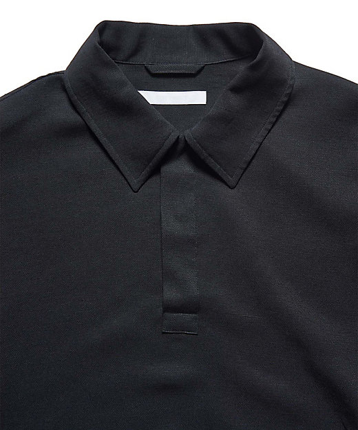 ポロシャツ LINEN MESH L／S POLO SPNTー