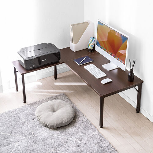 L字型ローデスク パソコンデスク 木製 座デスク コーナーデスク 高さ