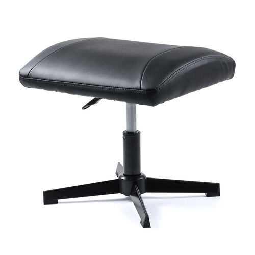 オットマン 幅49cm PUレザー生地 固定脚 高さ調整 デスク用 足置き台